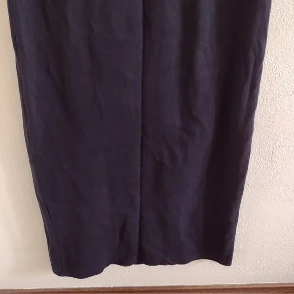 Vintage Eddie Bauer Dress Womens XS Cotton Stretchy Black Maxi Sleeveless - Picture 7 of 8